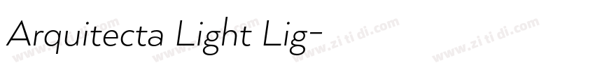 Arquitecta Light Lig字体转换